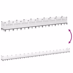 vidaXL Garden Planter with Pegs Raised Bed Outdoor Flower Pot Planter Pot PP - white, 363,5 x 43,5 x 43,5 cm - Additional view 5