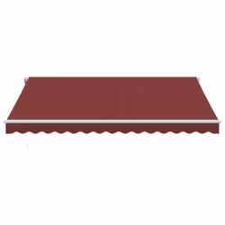 vidaXL Manual Retractable Awning Outdoor Privacy Screen Burgundy 400x300 cm