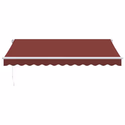 vidaXL Manual Retractable Awning Outdoor Privacy Screen Burgundy 350x250 cm