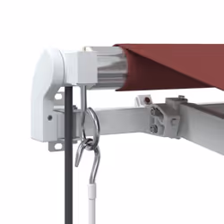 vidaXL Automatic Retractable Awning Outdoor Privacy Screen Burgundy 400x300 cm - Additional view 5