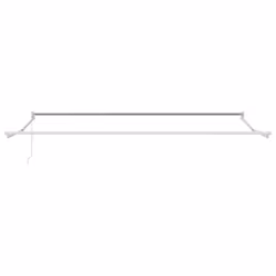 vidaXL Retractable Awning Door Canopy Garden Patio Awning Fabric and Aluminium - burgundy and white, 400 x 300 cm - Additional view 4