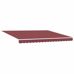 vidaXL Retractable Awning Door Canopy Garden Patio Awning Fabric and Aluminium - burgundy, 400 x 300 cm - Additional view 5