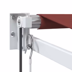 vidaXL Automatic Retractable Awning Outdoor Privacy Screen Burgundy 300x250 cm - burgundy and white, 300 x 250 cm - Additional view 5
