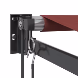 vidaXL Retractable Awning Fabric and Aluminium - burgundy, 350 x 250 cm - Additional view 5