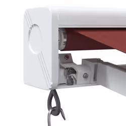 vidaXL Manual Cassette Awning Retractable Window Canopy Shade Patio Awning - burgundy and white, 300 x 250 cm - Additional view 5