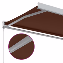 vidaXL Manual Cassette Awning Retractable Window Canopy Shade Patio Awning - burgundy and white, 300 x 250 cm - Additional view 6