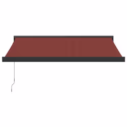 vidaXL Manual Cassette Awning Retractable Window Canopy Shade Patio Awning - burgundy, 300 x 250 cm