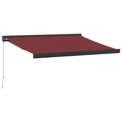 vidaXL Manual Cassette Awning Retractable Window Canopy Shade Patio Awning - burgundy, 350 x 250 cm