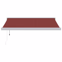 vidaXL Motorised Cassette Awning Retractable Awning Canopy Outdoor Awning - burgundy and white, 300 x 250 cm - Additional view 2