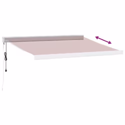 vidaXL Motorised Cassette Awning Retractable Awning Canopy Outdoor Awning - burgundy and white, 300 x 250 cm - Additional view 4