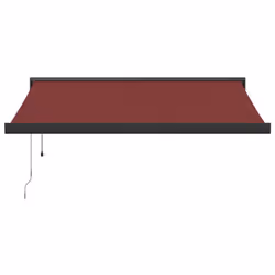 vidaXL Motorised Cassette Awning Retractable Awning Canopy Outdoor Awning - burgundy, 350 x 250 cm