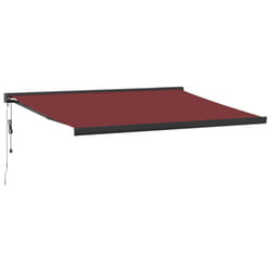 vidaXL Motorised Cassette Awning Retractable Awning Canopy Outdoor Awning - burgundy, 400 x 300 cm