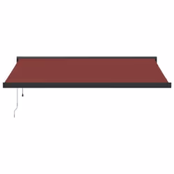 vidaXL Motorised Cassette Awning Retractable Awning Canopy Outdoor Awning - burgundy, 400 x 300 cm