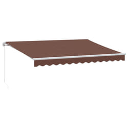 vidaXL Manual Retractable Awning Privacy Screen Sunshade Brown 350x250 cm