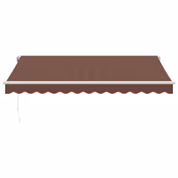 vidaXL Manual Retractable Awning Privacy Screen Sunshade Brown 350x250 cm