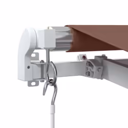 vidaXL Manual Retractable Awning Privacy Screen Sunshade Brown 350x250 cm - Additional view 5