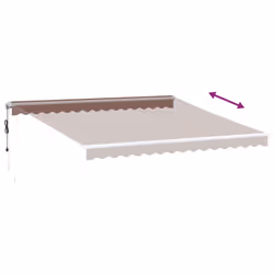 vidaXL Automatic Retractable Awning Outdoor Privacy Screen Brown 400x300 cm - Additional view 4