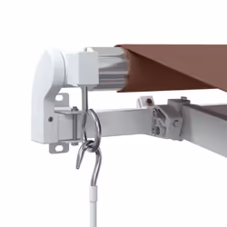 vidaXL Manual Retractable Awning Privacy Screen Sunshade Brown 300x250 cm - Additional view 5