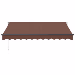 vidaXL Retractable Awning Door Canopy Garden Patio Awning Fabric and Aluminium - brown, 300 x 250 cm