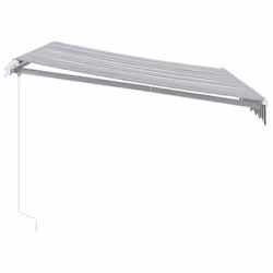 vidaXL Manual Retractable Awning Shelter Outdoor Awning Folding Arm with LED - anthracite and white, 300 x 250 cm - Additional view 4