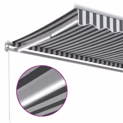 vidaXL Manual Retractable Awning Shelter Outdoor Awning Folding Arm with LED - anthracite and white, 300 x 250 cm - Additional view 6