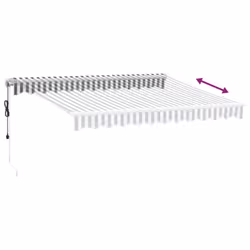 vidaXL Automatic Retractable Awning Sunshade Garden Canopy Outdoor Awning Shed - anthracite and white, 300 x 250 cm - Additional view 4