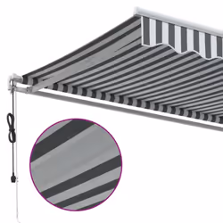 vidaXL Automatic Retractable Awning Sunshade Garden Canopy Outdoor Awning Shed - anthracite and white, 300 x 250 cm - Additional view 5