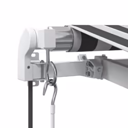 vidaXL Automatic Retractable Awning Sunshade Garden Canopy Outdoor Awning Shed - anthracite and white, 300 x 250 cm - Additional view 6