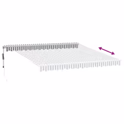 vidaXL Automatic Retractable Awning Sunshade Garden Canopy Outdoor Awning Shed - anthracite and white, 400 x 350 cm - Additional view 4