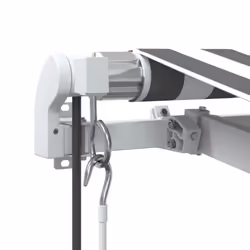 vidaXL Automatic Retractable Awning Sunshade Garden Canopy Outdoor Awning Shed - anthracite and white, 400 x 350 cm - Additional view 7