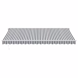 vidaXL Manual Retractable Awning Folding Outdoor Sunshade Patio Canopy Blind - anthracite and white, 450 x 350 cm - Additional view 2