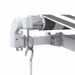 vidaXL Manual Retractable Awning Folding Outdoor Sunshade Patio Canopy Blind - anthracite and white, 450 x 350 cm - Additional view 6