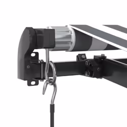 vidaXL Manual Retractable AwningCanopy Outdoor Awning Folding Arm with LED - anthracite and white, 400 x 350 cm - Additional view 6