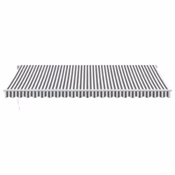 vidaXL Manual Retractable Awning Balcony Screen Anthracite & White 500x300 cm