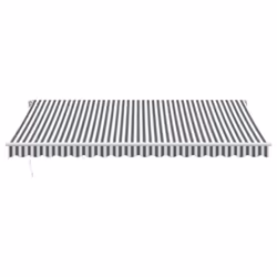vidaXL Manual Retractable Awning Balcony Screen Anthracite & White 450x300 cm