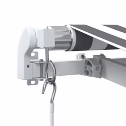 vidaXL Manual Retractable Awning Balcony Screen Anthracite & White 400x300 cm - Additional view 5