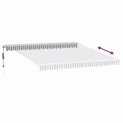 vidaXL Automatic Retractable Awning Screen Anthracite and White 400x300 cm - Additional view 4
