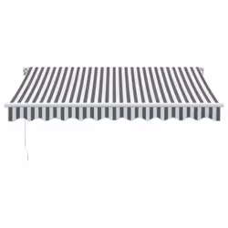 vidaXL Manual Retractable Awning Balcony Screen Anthracite & White 300x250 cm - Additional view 2