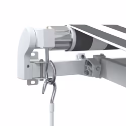 vidaXL Manual Retractable Awning Balcony Screen Anthracite & White 300x250 cm - Additional view 5
