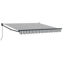 vidaXL Retractable Awning Door Canopy Garden Patio Awning Fabric and Aluminium - anthracite and black, 3 x 2.5 m