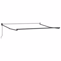 vidaXL Retractable Awning Door Canopy Garden Patio Awning Fabric and Aluminium - anthracite and black, 3 x 2.5 m - Additional view 4