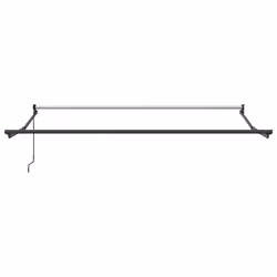 vidaXL Retractable Awning Door Canopy Garden Patio Awning Fabric and Aluminium - anthracite and black, 3 x 2.5 m - Additional view 6