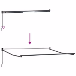 vidaXL Retractable Awning Door Canopy Garden Patio Awning Fabric and Aluminium - anthracite and black, 3 x 2.5 m - Additional view 7