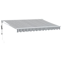 vidaXL Automatic Retractable Awning Outdoor Privacy Screen Burgundy 300x250 cm - anthracite and white, 3.5 x 2.5 m