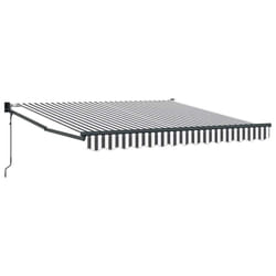 vidaXL Retractable Awning Fabric and Aluminium - anthracite and black, 3 x 2.5 m