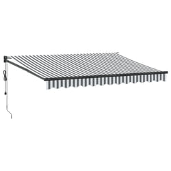 vidaXL Retractable Awning Fabric and Aluminium - anthracite and black, 3.5 x 2.5 m