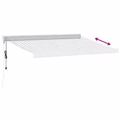 vidaXL Motorised Cassette Awning Retractable Awning Canopy Outdoor Awning - white and anthracite, 300 x 250 cm - Additional view 4
