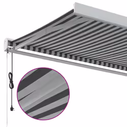 vidaXL Motorised Cassette Awning Retractable Awning Canopy Outdoor Awning - white and anthracite, 300 x 250 cm - Additional view 7