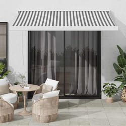 vidaXL Motorised Cassette Awning Retractable Awning Canopy Outdoor Awning - white and anthracite, 350 x 250 cm