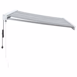 vidaXL Motorised Cassette Awning Retractable Awning Canopy Outdoor Awning - white and anthracite, 350 x 250 cm